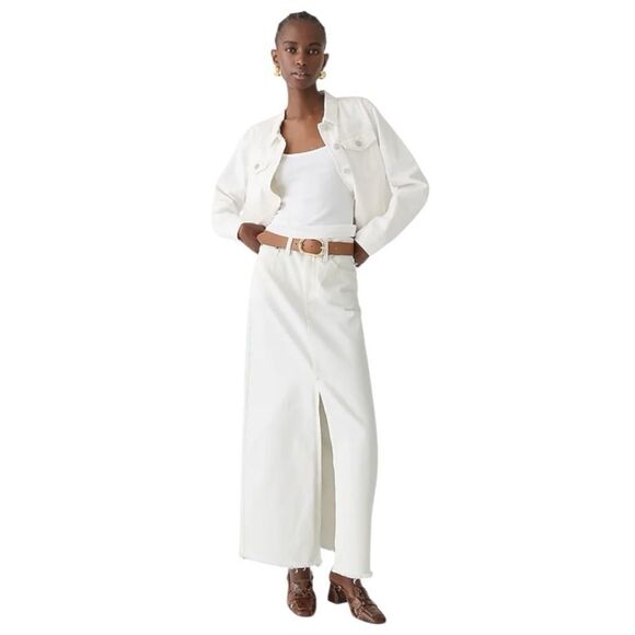 J Crew Denim maxi skirt in white Womens Size 28 - Picture 10 of 10